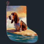 Basset Hound Beach Surfen Malerei Kleiner Weihnachtsstrumpf<br><div class="desc">Tauchen Sie ein in die spielerische Welt des Kaninchen-Abenteuers mit diesem faszinierenden Bild. Ein gepflegter Hund geht zu den Wellen und reitet geschickt auf einem sonnengeküssten Strand. Das lebendige Kunstwerk vereint wunderbar das Wesentliche der Erregung am Strand, während der Hund furchtlos auf den Wellen reitet und den Geist von Spaß...</div>