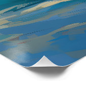 Basset Hound Beach Surfen Malerei Poster (Ecke)