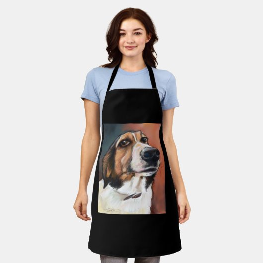 Basset Hound Beagle Schürze (Getragen)