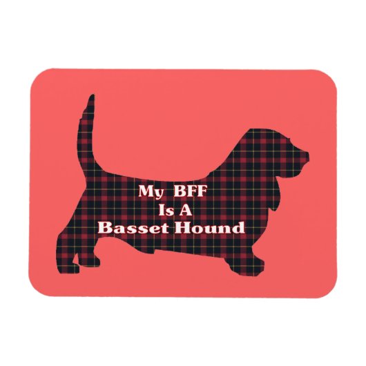 Basset Hound-BESTE FREUNDIN Magnet (Horizontal)