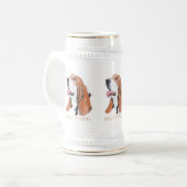 Basset Hound Bierglas (Vorderseite Links)