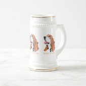 Basset Hound Bierglas (VorderseiteRechts)