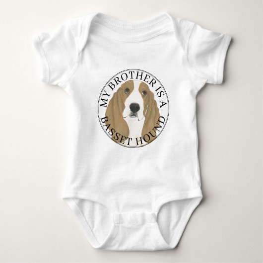 Basset Hound Big Brother Baby Strampler (Vorderseite)