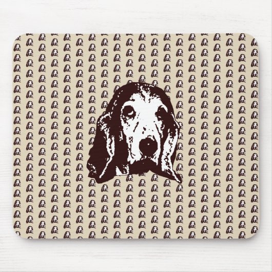 Basset Hound Big Face Mousepad (Vorne)