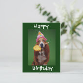 Basset Hound Birthday Lollipop Postkarte (Stehend Vorderseite)