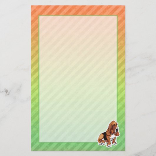 Basset Hound Briefpapier (Vorderseite)