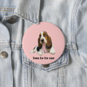 Basset Hound-Brustkrebs-Knopf Button (Beispiel)
