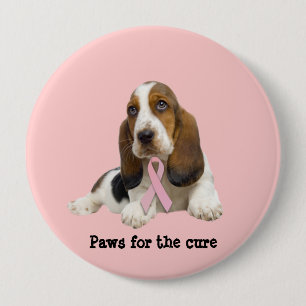 Basset Hound-Brustkrebs-Knopf Button