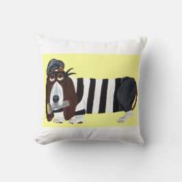 Basset Hound Burglar Kissen
