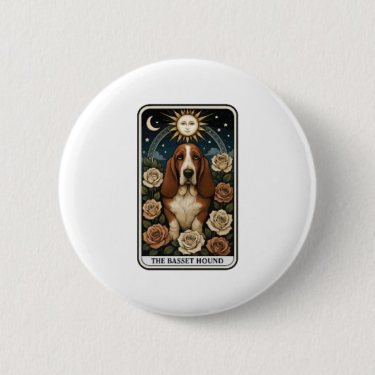 Basset Hound Button (Vorderseite)