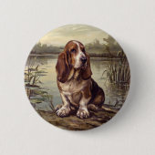 Basset Hound Button (Vorderseite)