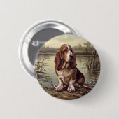 Basset Hound Button (Vorne & Hinten)