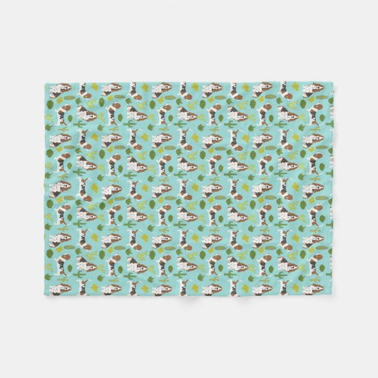 Basset Hound Cactus Blanket - Hunde Geschenke Fleecedecke (Vorderseite (Horizontal))