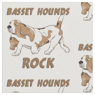 Basset-Hound-Cartoon Stoff