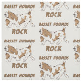Basset-Hound-Cartoon Stoff (Muster)