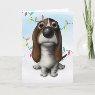 Basset Hound Christmas BH1 Feiertagskarte
