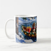 Basset Hound Christmas Boat Holiday Kaffeetasse (Links)