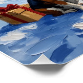 Basset Hound Christmas Lighthouse Holiday Poster (Ecke)