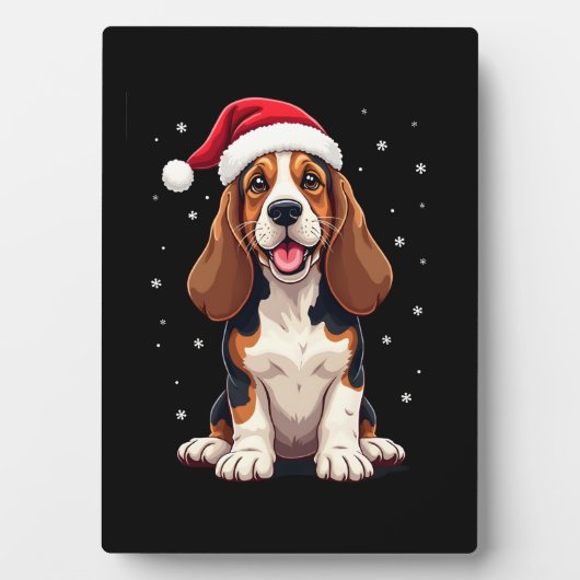 Basset Hound Christmas Tank Top Fotoplatte (Vorderseite)