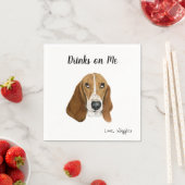 Basset Hound Cocktail Napkins Serviette (Beispiel)
