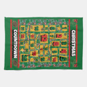 Basset Hound Countdown Weihnachtskalender Geschirrtuch (Horizontal)