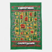 Basset Hound Countdown Weihnachtskalender Geschirrtuch (Vertikal)