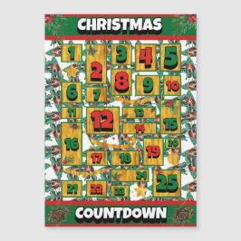 Basset Hound Countdown Weihnachtskalender Magneteinladung