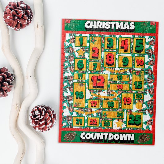 Basset Hound Countdown Weihnachtskalender Puzzle