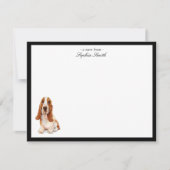 Basset Hound Custom Flat Dankeschön Hinweise Dankeskarte (Vorderseite)