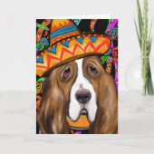 BASSET HOUND DANKESKARTE (Vorderseite)
