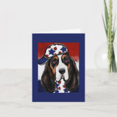Basset Hound Dankeskarte (Vorderseite)