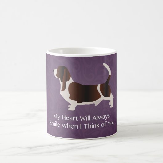 Basset Hound Denken Sie an Ihr Design Kaffeetasse (Mittel)