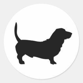 Basset Hound Design Runder Aufkleber