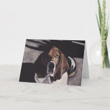 Basset Hound Dog Art Grußkarte