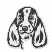 Basset Hound Dog Aufkleber (Vorderseite)