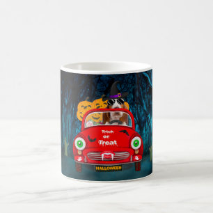 Basset Hound Dog Beängstigendes Halloween Auto Kaffeetasse