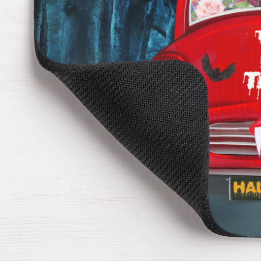 Basset Hound Dog Beängstigendes Halloween Auto Mousepad (Ecke)