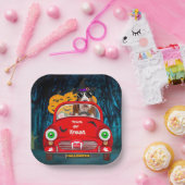 Basset Hound Dog Beängstigendes Halloween Auto Pappteller (Party)