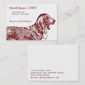 Basset Hound Dog Business Visitenkarte (Vorne/Hinten)
