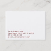 Basset Hound Dog Business Visitenkarte (Rückseite)