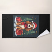 Basset Hound Dog Christmas Parties Santa Dog Lover Badehandtuch (Badehandtuch)