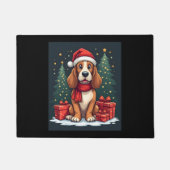 Basset Hound Dog Christmas Parties Santa Dog Lover Fußmatte (Vorderseite)
