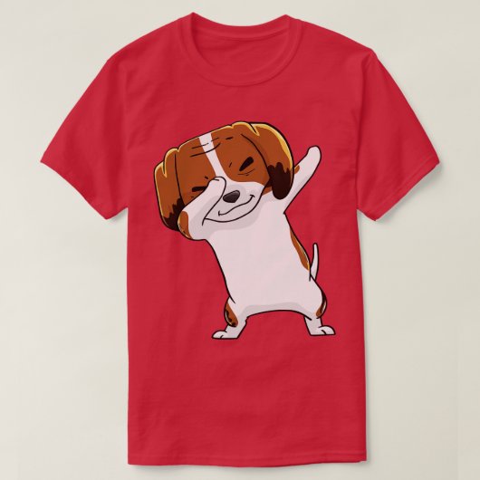 Basset Hound Dog Dabbing Kawaii T-Shirt (Design vorne)