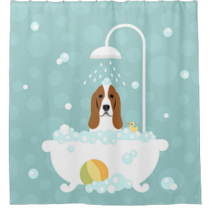 Basset Hound Dog Duschvorhang