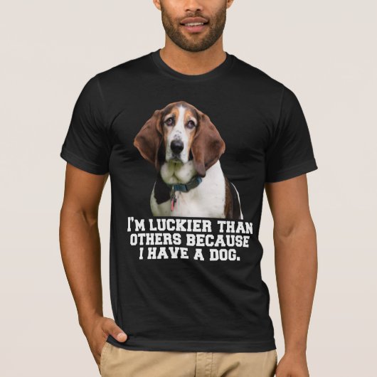 Basset Hound Dog Eigentümer Ich bin glücklicher al T-Shirt (Vorderseite)