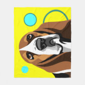 Basset Hound Dog Fleecedecke (Vorderseite)