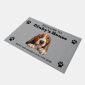 Basset Hound Dog Fußmatte (Schrägansicht)