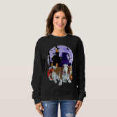 Basset Hound Dog Halloween Witch Pumpkin Sweatshirt (Vorne ganz)