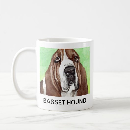 Basset Hound Dog Kaffeetasse (Links)