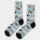 Basset Hound Dog Knochen und Paws Socken (Linkes Detail)